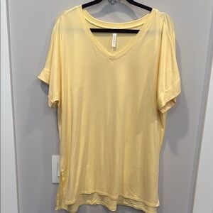 Yellow Oversized Relaxed Short Sleeve Tee